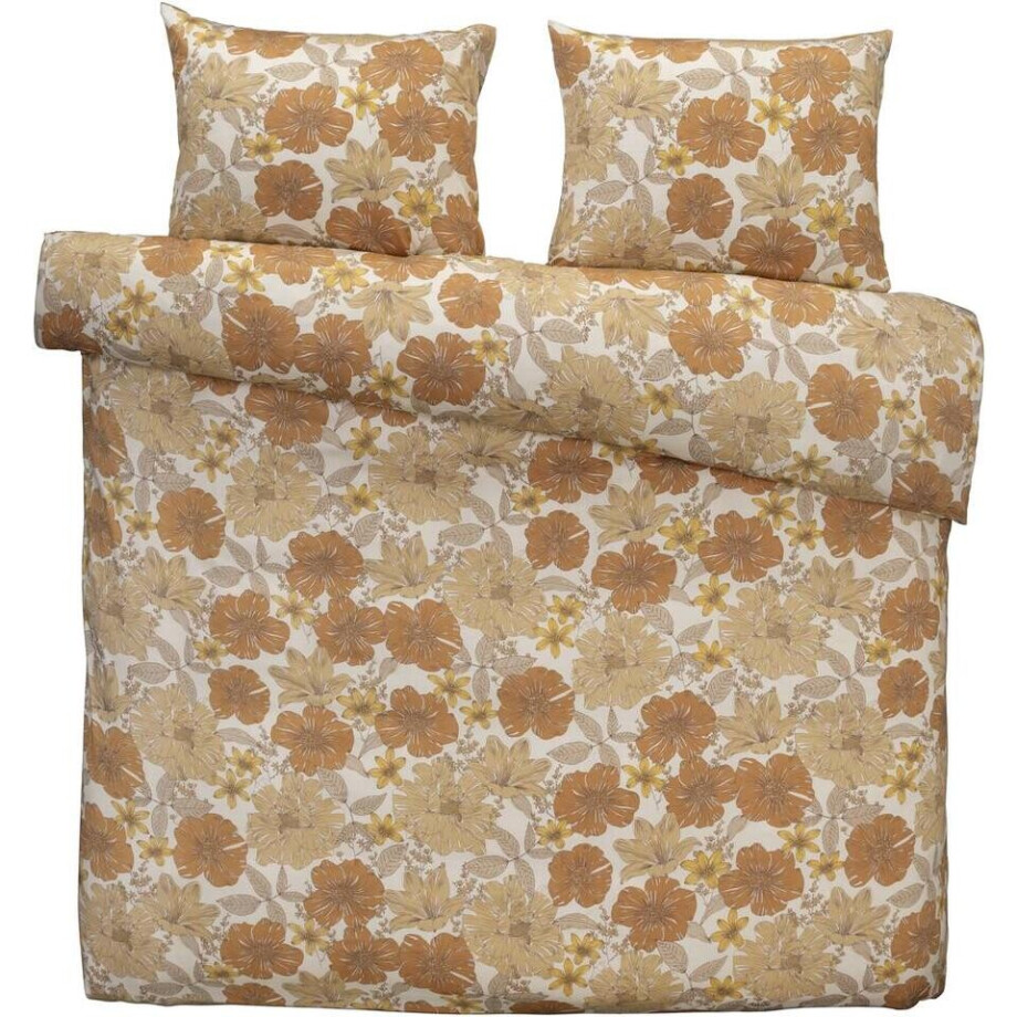 Leen Bakker - Dekbedovertrek Lela - Oker - 240x200/220 Cm - Katoen - Roze#Wit#Beige Leen Bakker - Dekbedovertrek Lela - Oker - 240x200/220 Cm - Katoen - Roze#Wit#Beige afbeelding 1