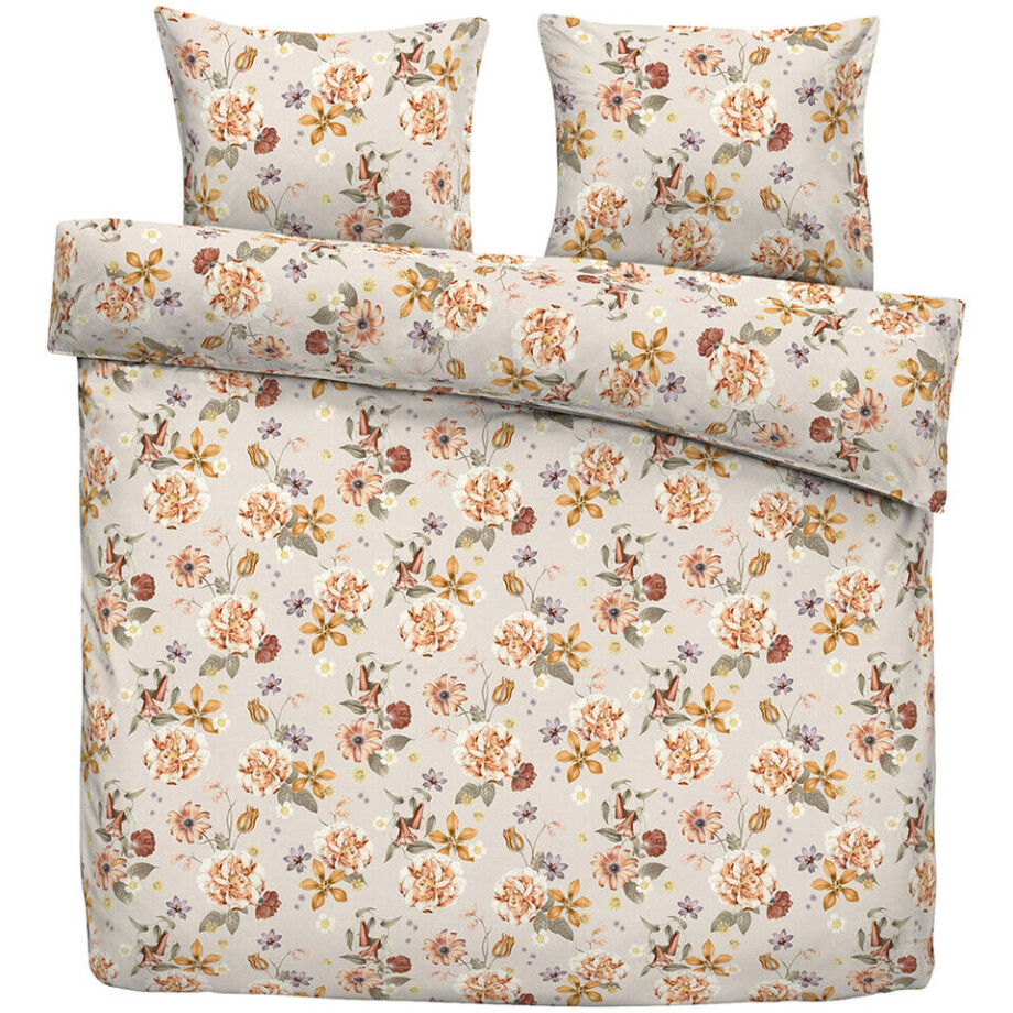 Leen Bakker - Dekbedovertrek Alora - Zand/oker- 240x200/220 Cm - Katoen - Roze#Beige Leen Bakker - Dekbedovertrek Alora - Zand/oker- 240x200/220 Cm - Katoen - Roze#Beige afbeelding 1