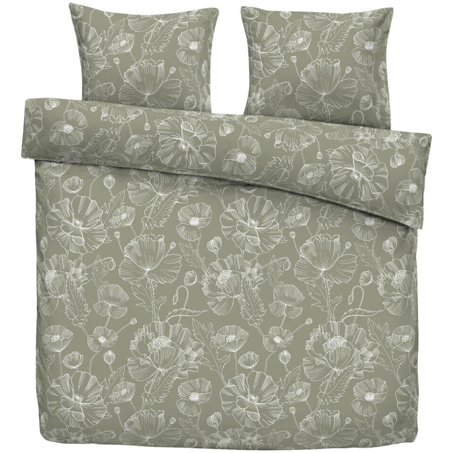 Leen Bakker - Dekbedovertrek Lili - 200x200/220 Cm - Katoen - Groen Leen Bakker - Dekbedovertrek Lili - 200x200/220 Cm - Katoen - Groen afbeelding 1