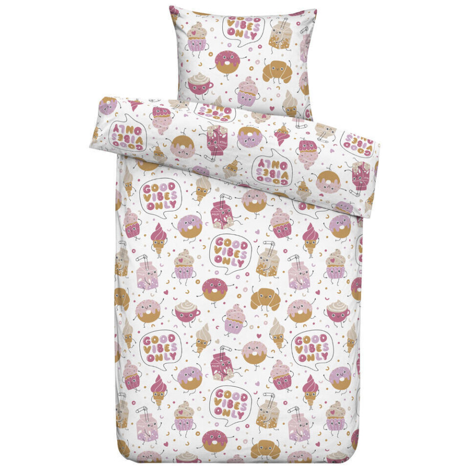 2e Halve Prijs Leen Bakker - Dekbedovertrek Yara - 140x200/220 Cm - Polyester - Roze 2e Halve Prijs Leen Bakker - Dekbedovertrek Yara - 140x200/220 Cm - Polyester - Roze afbeelding 1