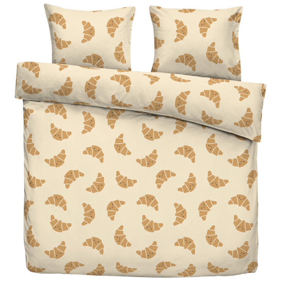 2e Halve Prijs Leen Bakker - Dekbedovertrek Jur - 200x200/220 Cm - Katoen - Oranje afbeelding 1