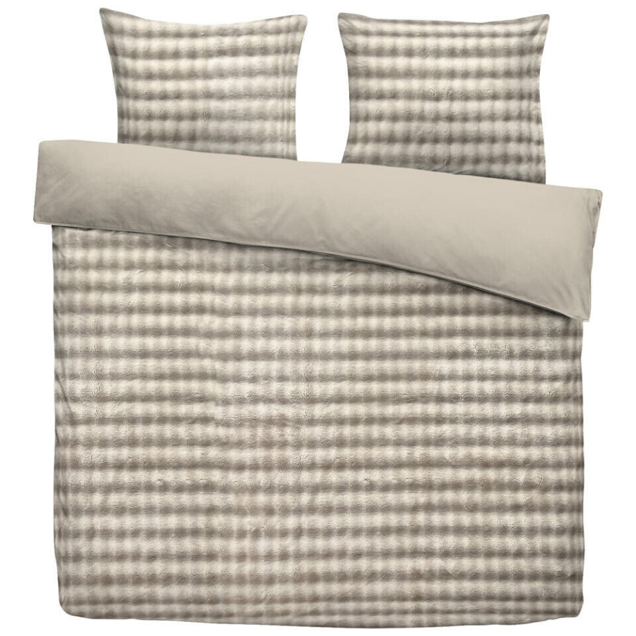 2e Halve Prijs Leen Bakker - Dekbedovertrek Brylin - Zand - 200x200/220 Cm - Polyester - Beige 2e Halve Prijs Leen Bakker - Dekbedovertrek Brylin - Zand - 200x200/220 Cm - Polyester - Beige afbeelding 1