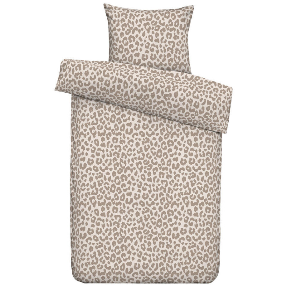 Leen Bakker - Dekbedovertrek Tobias - Zand/taupe - 140x200/220 Cm - Katoen/Polyester - Beige#Taupe Leen Bakker - Dekbedovertrek Tobias - Zand/taupe - 140x200/220 Cm - Katoen/Polyester - Beige#Taupe afbeelding 1