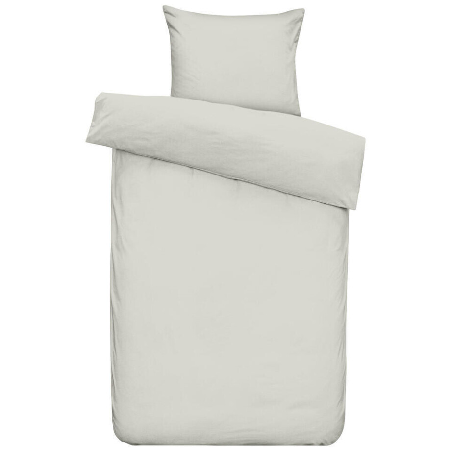 Leen Bakker - Dekbedovertrek Luka - 140x200/220 Cm - Katoen - Beige Leen Bakker - Dekbedovertrek Luka - 140x200/220 Cm - Katoen - Beige afbeelding 1