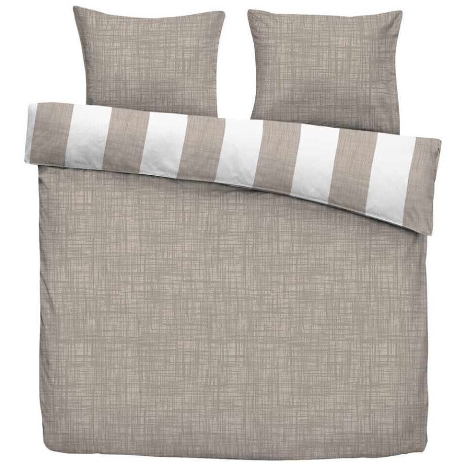 2e Halve Prijs Leen Bakker - Dekbedovertrek Liam - Zand - 200x200/220 Cm - Katoen - Beige 2e Halve Prijs Leen Bakker - Dekbedovertrek Liam - Zand - 200x200/220 Cm - Katoen - Beige afbeelding 1