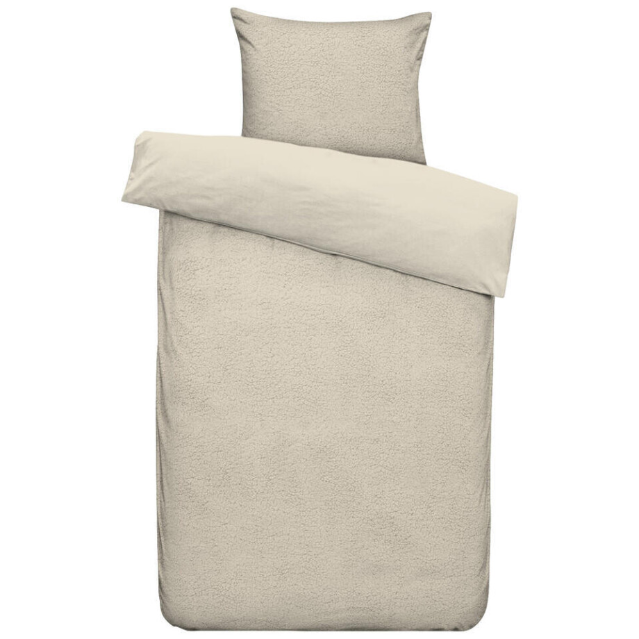 Leen Bakker - Dekbedovertrek Favorite Fuzzle - 140x220 Cm - Polyester - Taupe afbeelding 1