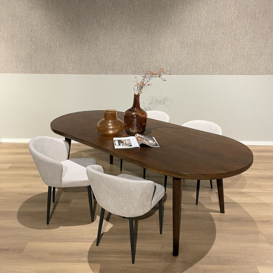 Livingfurn Eettafel 'Beaunan' Mangohout, 240 x 110cm Livingfurn Eettafel 'Beaunan' Mangohout, 240 x 110cm afbeelding