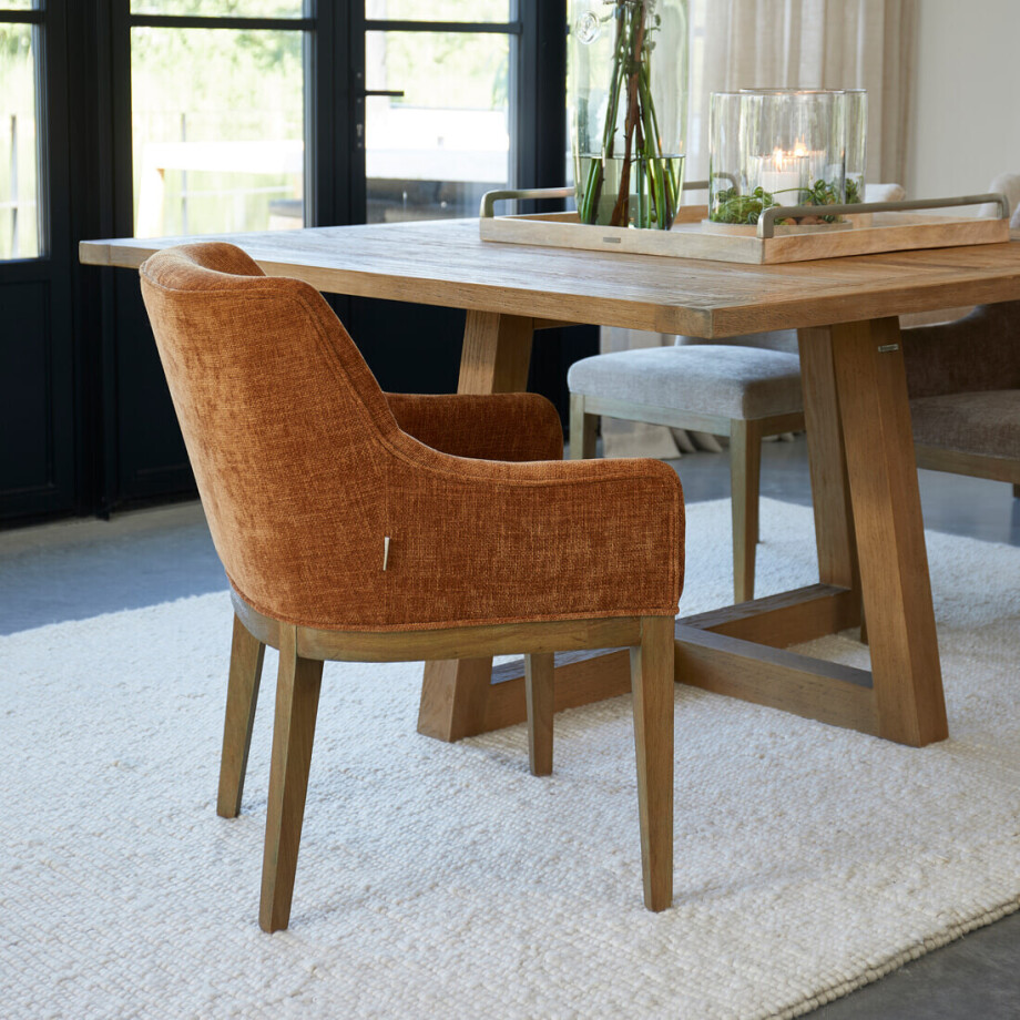 Rivièra Maison Eetkamerstoel 'Whistler' kleur Maroon Brown afbeelding 1