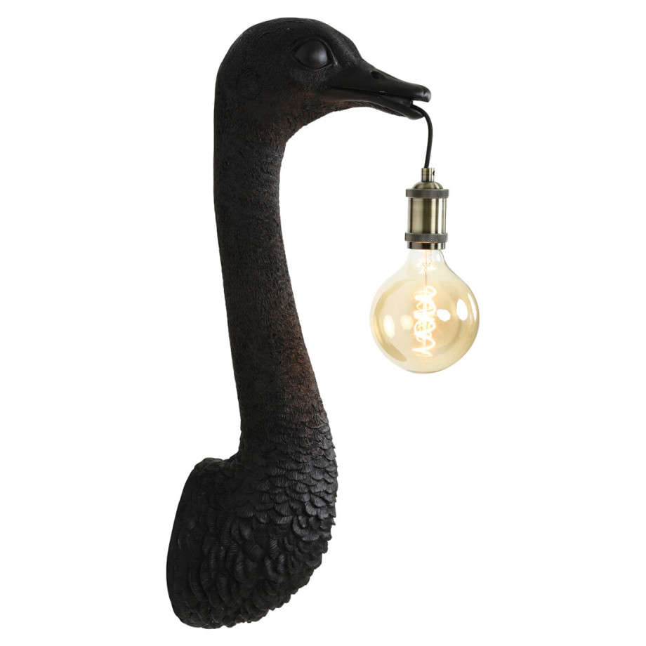 Light & Living Wandlamp 'Ostrich' 72cm, kleur Zwart afbeelding 1