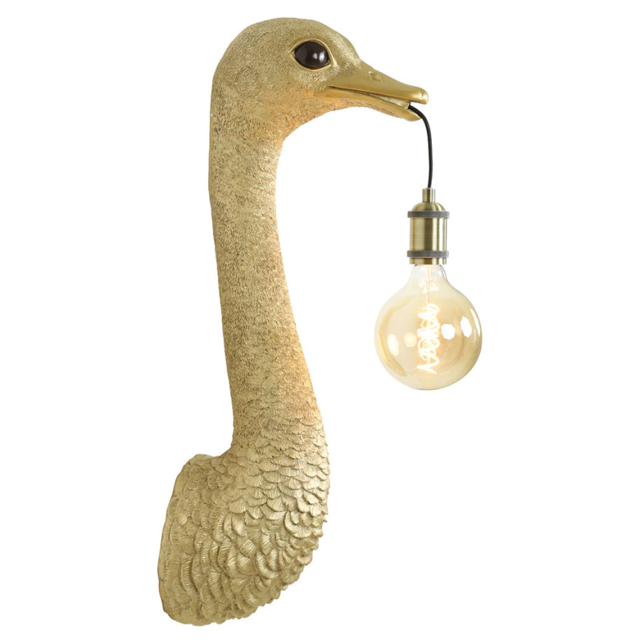 Light & Living Wandlamp 'Ostrich' 72cm, kleur Goud afbeelding 1