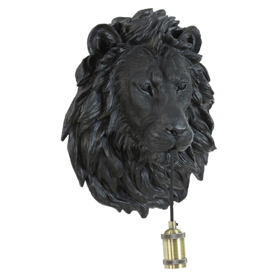Light & Living Wandlamp 'Lion' kleur Mat Zwart Light & Living Wandlamp 'Lion' kleur Mat Zwart afbeelding 1