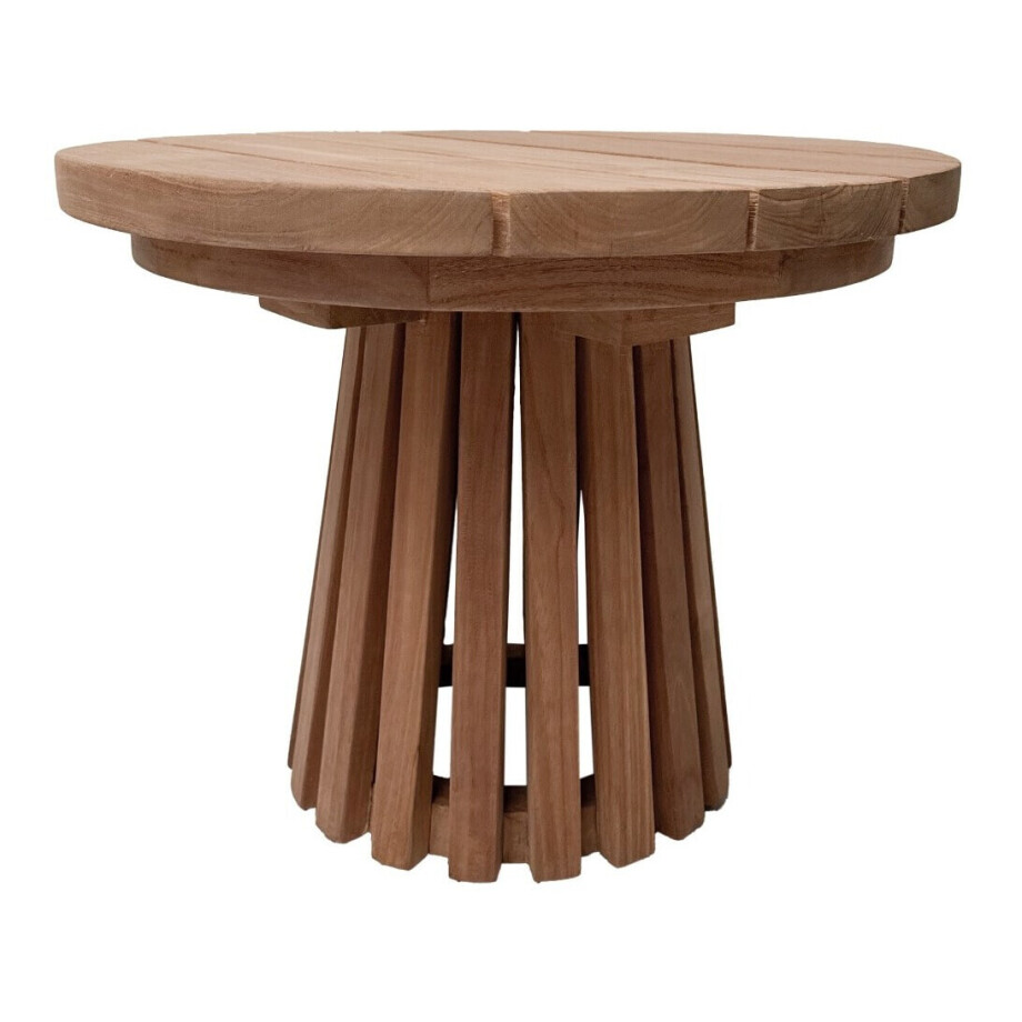 Livingfurn Ronde Bijzettafel 'Cindo' Teakhout, 50cm afbeelding 