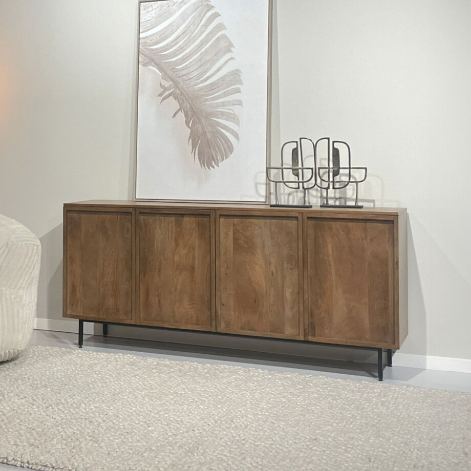 Livingfurn Dressoir 'Elan' Mangohout, 180cm afbeelding 