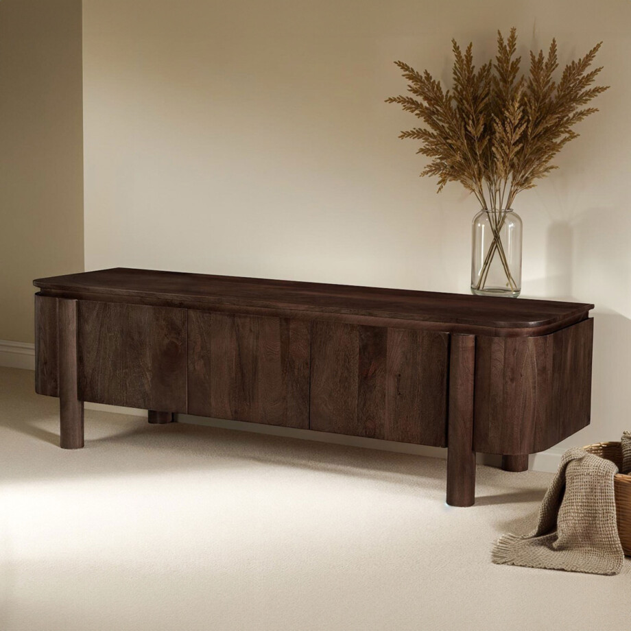 Livingfurn TV-meubel 'Salano' Mangohout, 170cm, kleur Bruin afbeelding 1