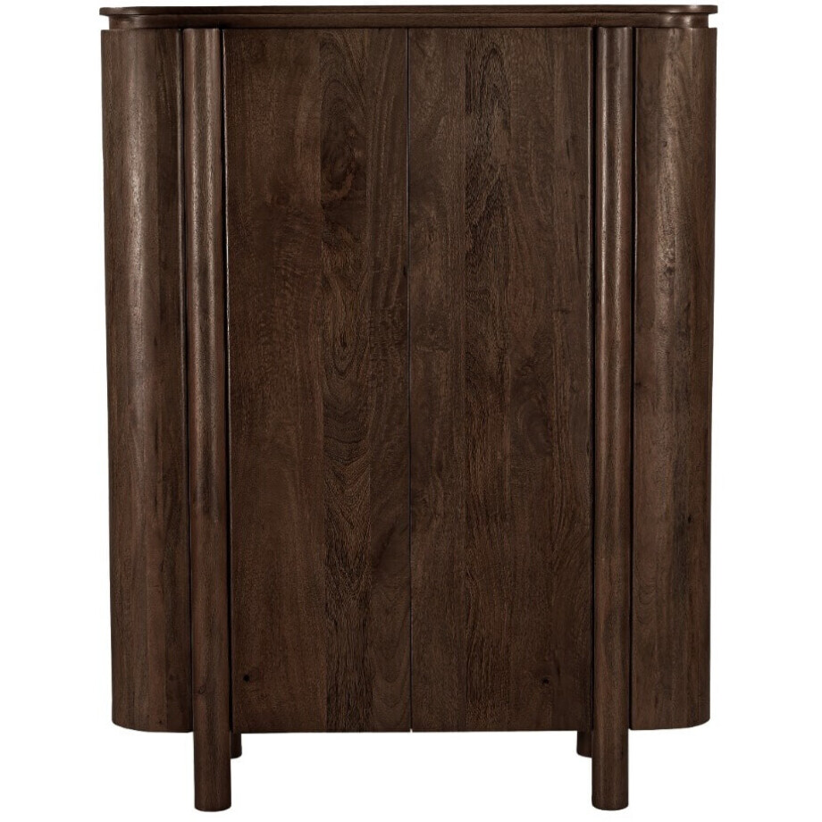 Livingfurn Opbergkast 'Salano' Mangohout, 150 x 115cm, kleur Bruin Livingfurn Opbergkast 'Salano' Mangohout, 150 x 115cm, kleur Bruin afbeelding 1