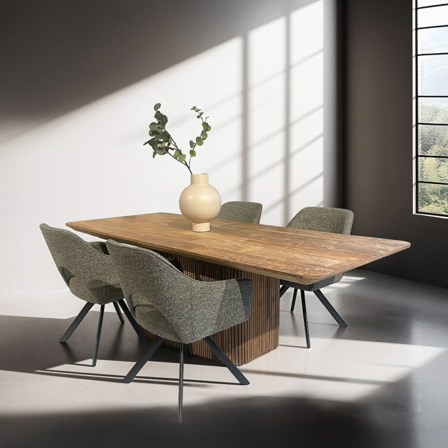 Livingfurn Eettafel 'Lausanne' Teakhout, 230 x 110cm afbeelding 