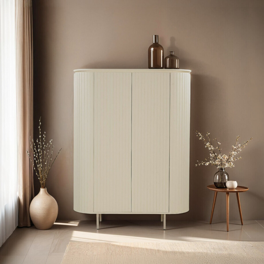 Livingfurn Opbergkast 'Patou' Mangohout, 150 x 115cm afbeelding 