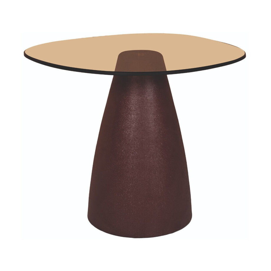 Sohome Bijzettafel 'Jacky' Glas Burgundy 50cm afbeelding 
