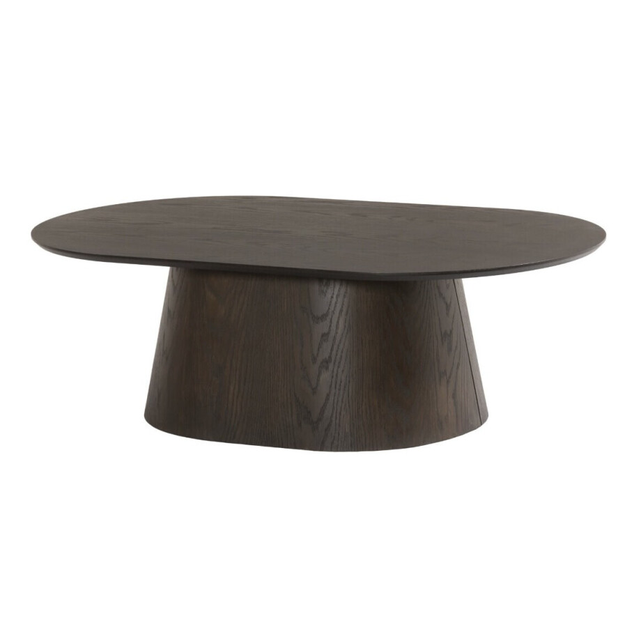 Livingfurn Ovale Salontafel 'Tobago' Eiken, 120 x 70cm, kleur Espresso afbeelding 