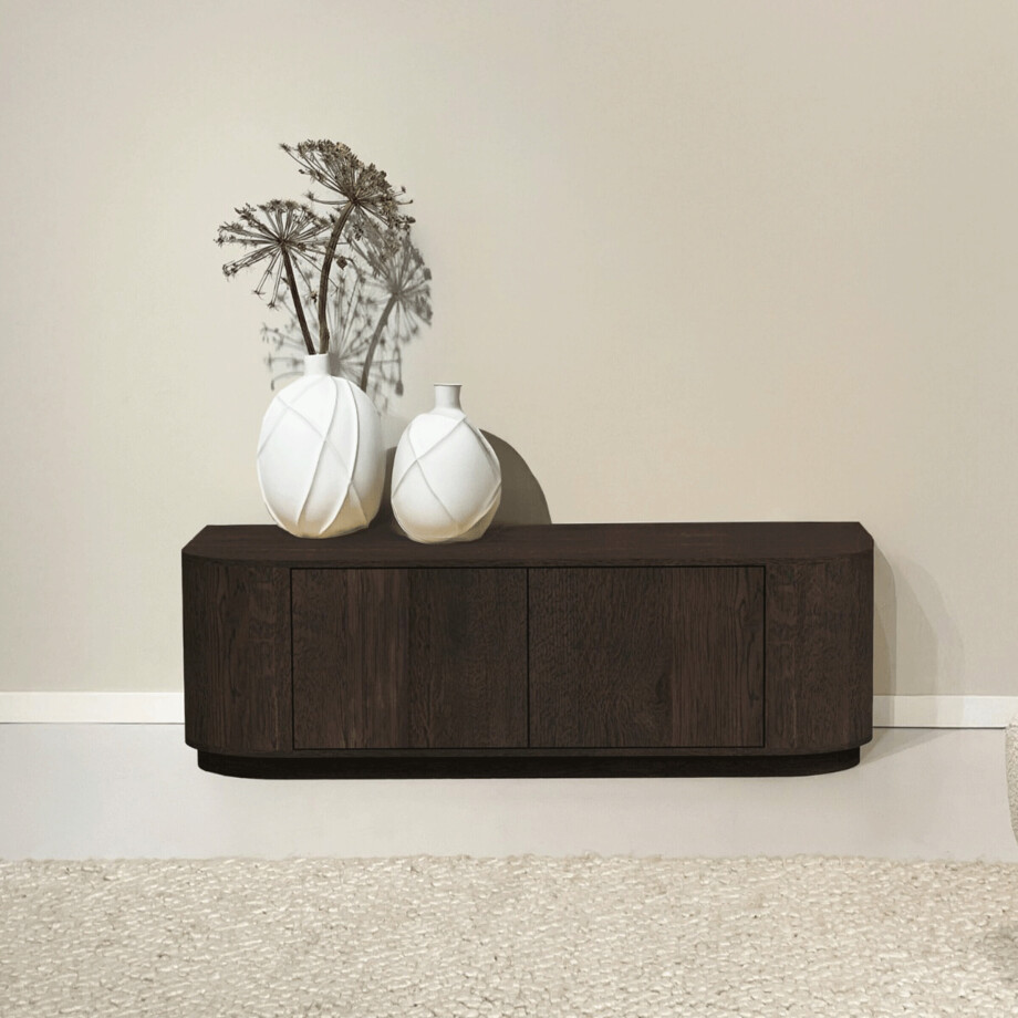 Livingfurn TV-meubel 'Novero' Eiken, 140cm, kleur Espresso afbeelding 1