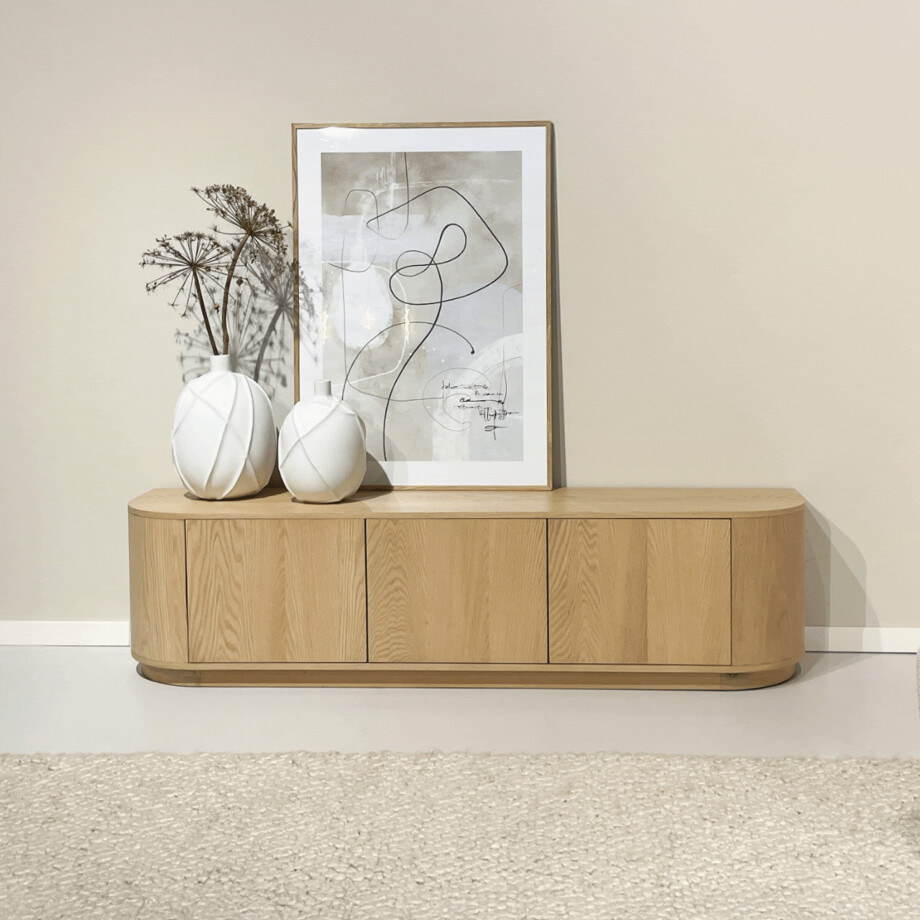 Livingfurn TV-meubel 'Novero' Eiken, 180cm, kleur Naturel afbeelding 1