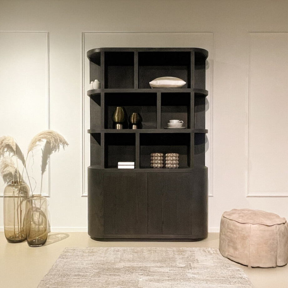 Livingfurn Opbergkast 'Novero' Eiken, 220 x 145cm, kleur Espresso afbeelding 1
