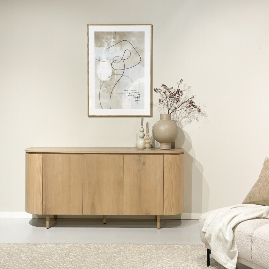 Livingfurn Dressoir 'Tobago' Eiken, 170cm, kleur Naturel afbeelding 