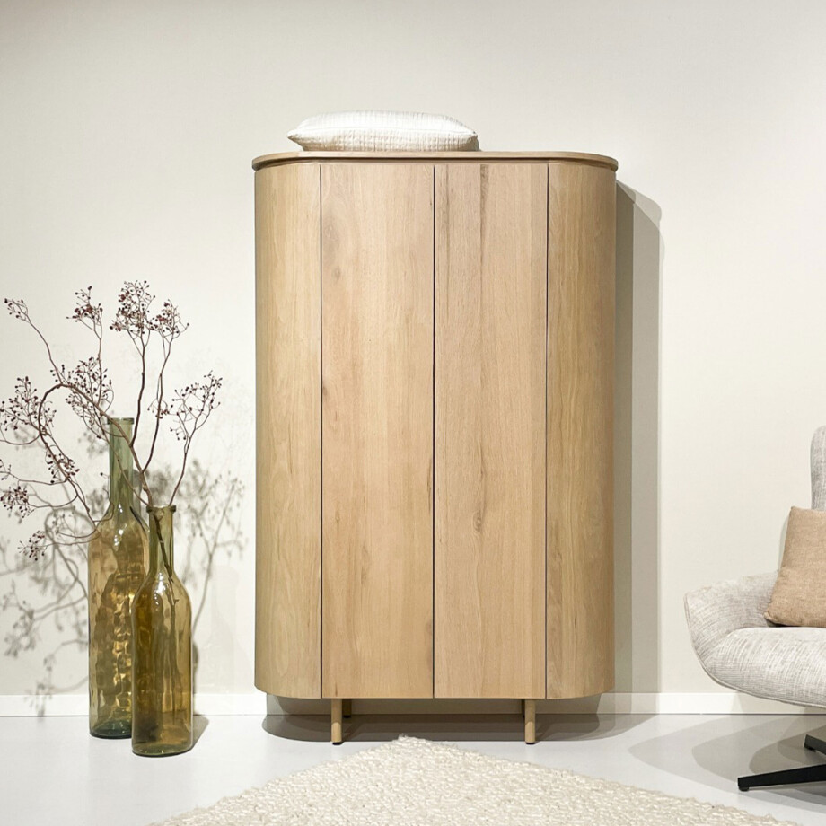 Livingfurn Opbergkast 'Tobago' Eiken, 180 x 115cm, kleur Naturel afbeelding 1