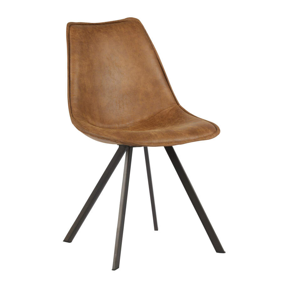 WOOOD Eetkamerstoel 'Swen', kleur Cognac WOOOD Eetkamerstoel 'Swen', kleur Cognac afbeelding 1