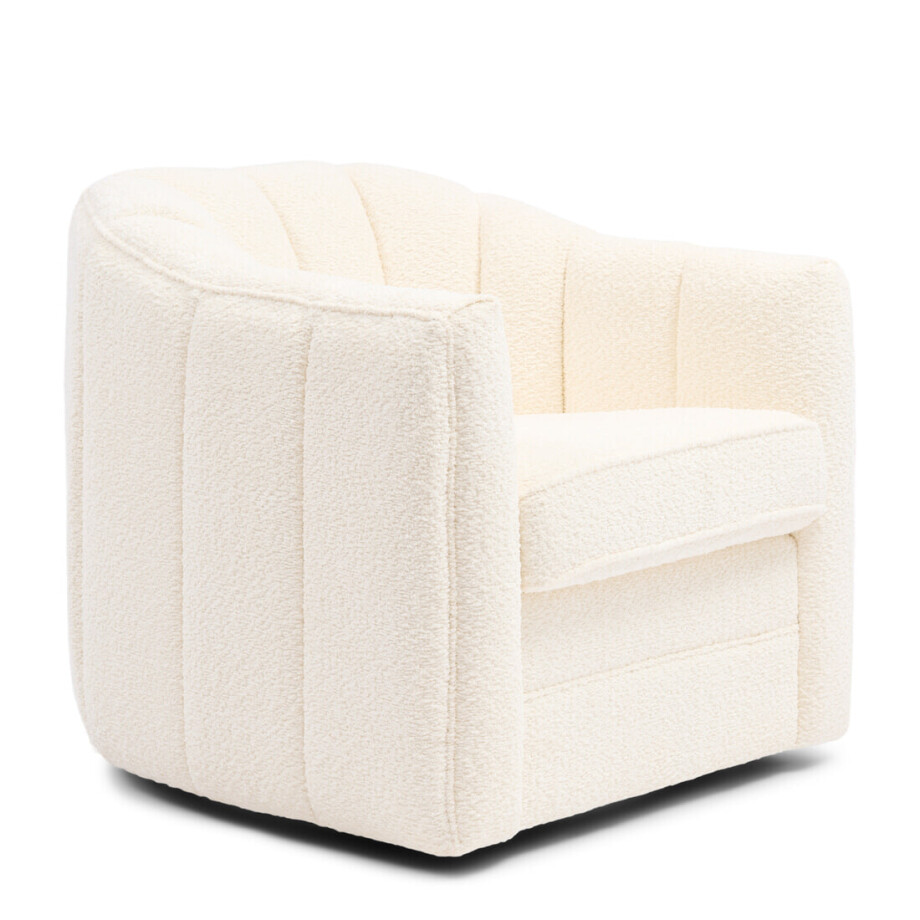 Rivièra Maison Draaifauteuil 'St. Lewis' Chenille, kleur Ivory White afbeelding 1