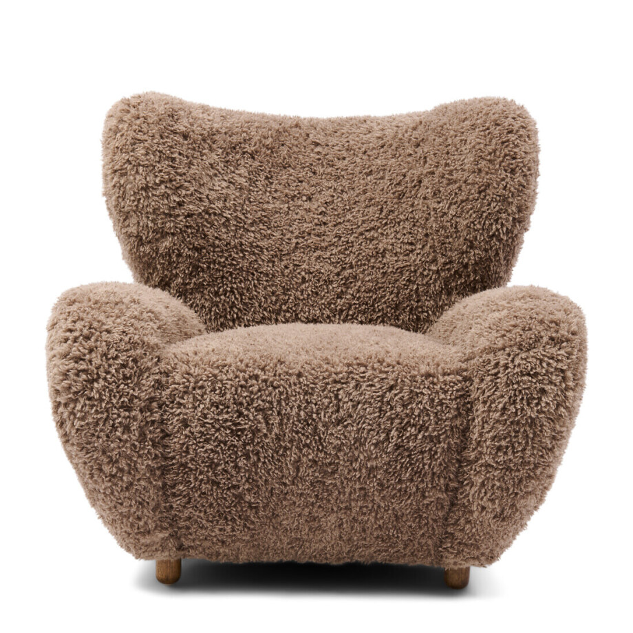 Rivièra Maison Fauteuil 'Courchevel' Poodle, kleur Taupe Rivièra Maison Fauteuil 'Courchevel' Poodle, kleur Taupe afbeelding 1