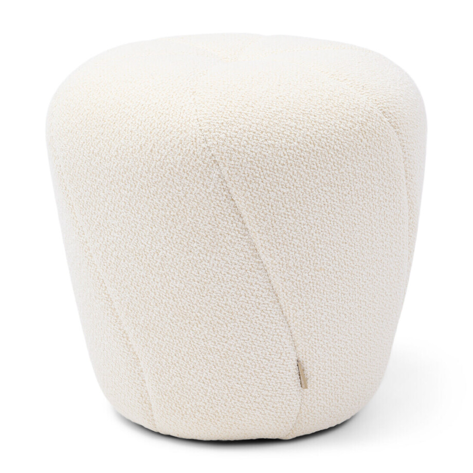 Rivièra Maison Hocker 'Perruche' Bouclé, kleur Simply White afbeelding 1