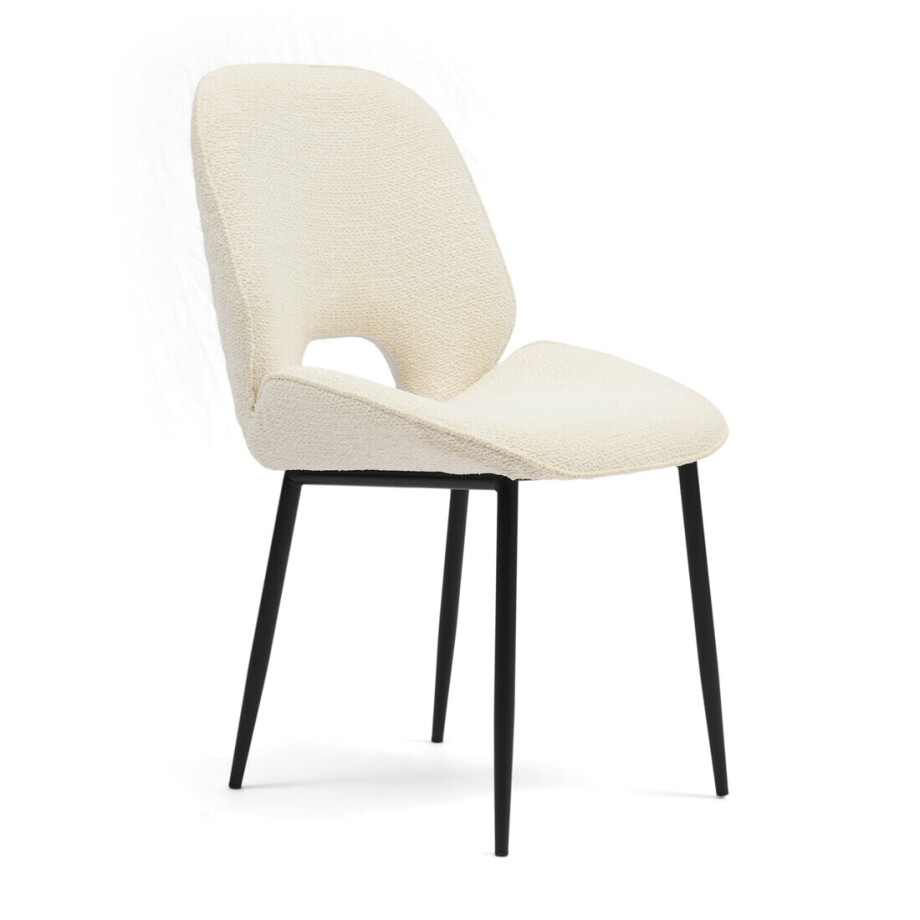 Rivièra Maison Eetkamerstoel 'Mr. Beekman' Bouclé, kleur Simply White afbeelding 1