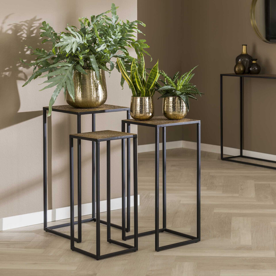 LifestyleFurn Zuil 'Corky' Set van 3 stuks, kleur Antiek Brons afbeelding 1