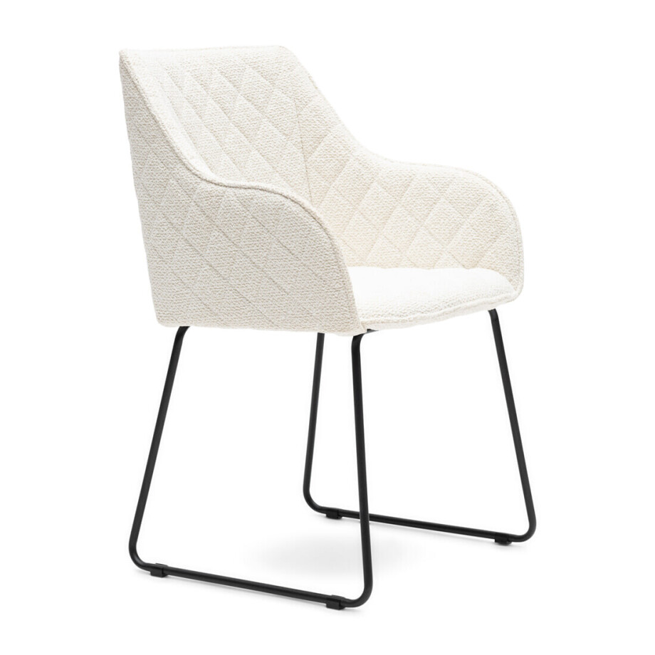 Rivièra Maison Eetkamerstoel 'Frisco Drive' Bouclé, kleur Simply White afbeelding 1