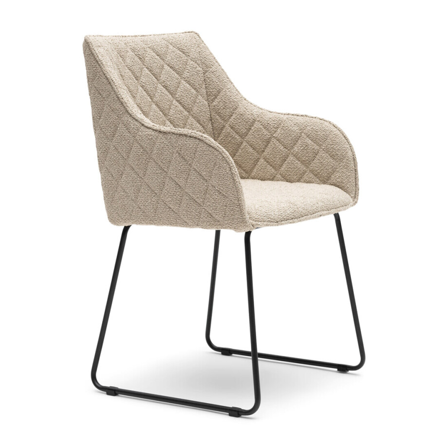 Rivièra Maison Eetkamerstoel 'Frisco Drive' Bouclé, kleur Natural Grey afbeelding 1