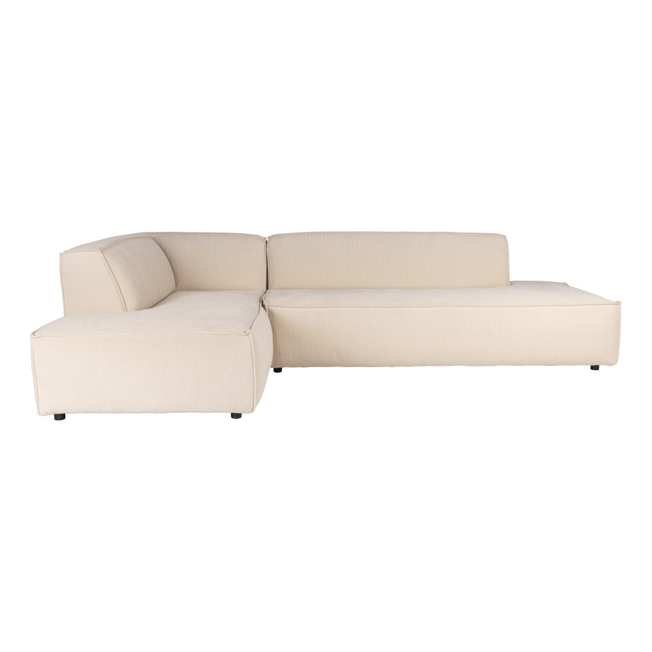 Zuiver Loungebank 'Fat Freddy' Links, Rib, kleur Naturel afbeelding 1