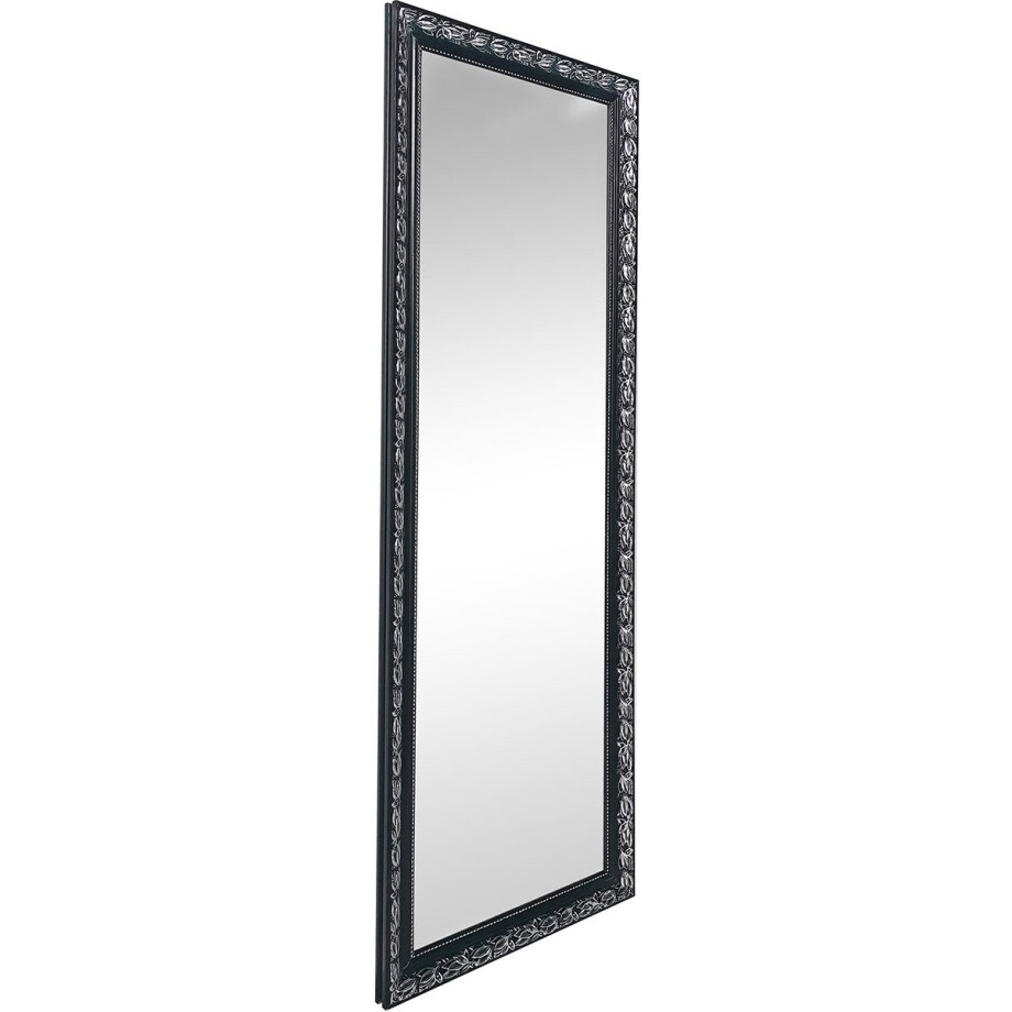 Spiegel - Trio Jonca - 50x150 - Wandspiegel in Frame - Zwart Zilver - Hout Spiegel - Trio Jonca - 50x150 - Wandspiegel in Frame - Zwart Zilver - Hout afbeelding 1