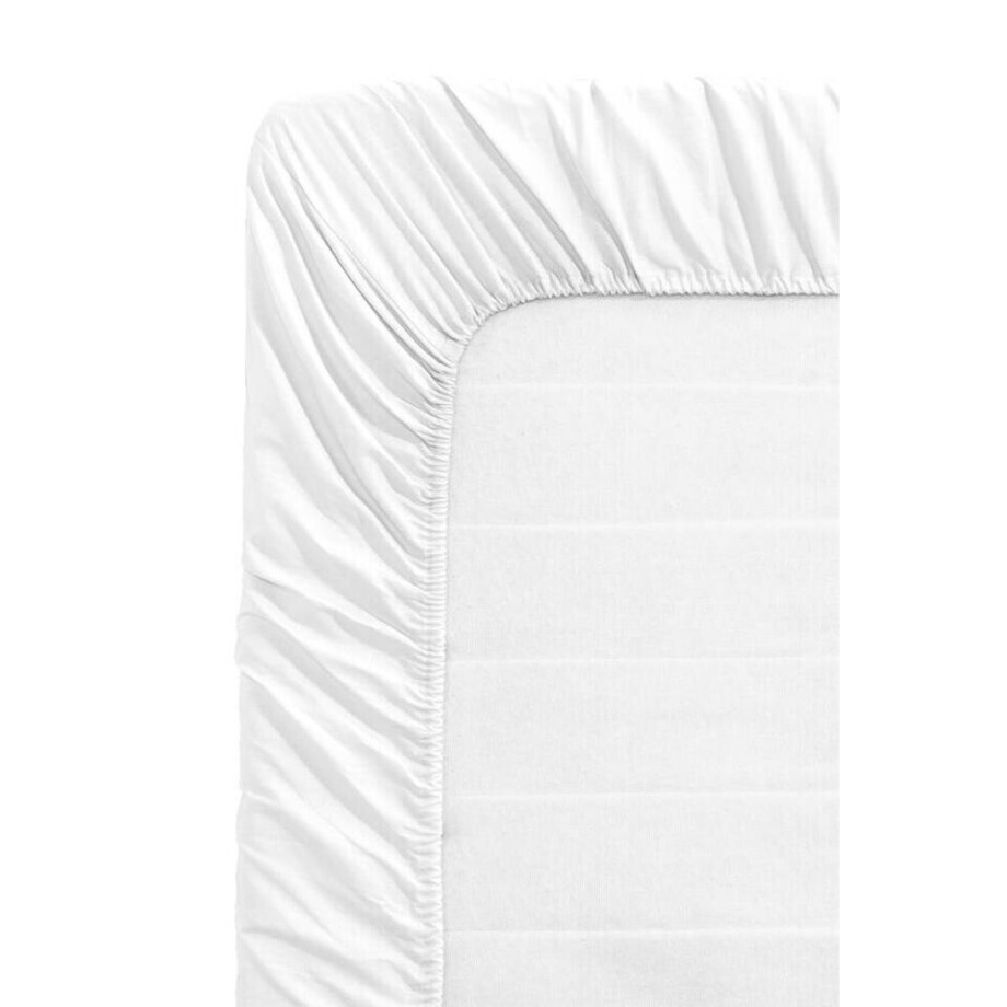 Leen Bakker - Hoeslaken - 90x200 Cm - Katoen - Wit Leen Bakker - Hoeslaken - 90x200 Cm - Katoen - Wit afbeelding 1