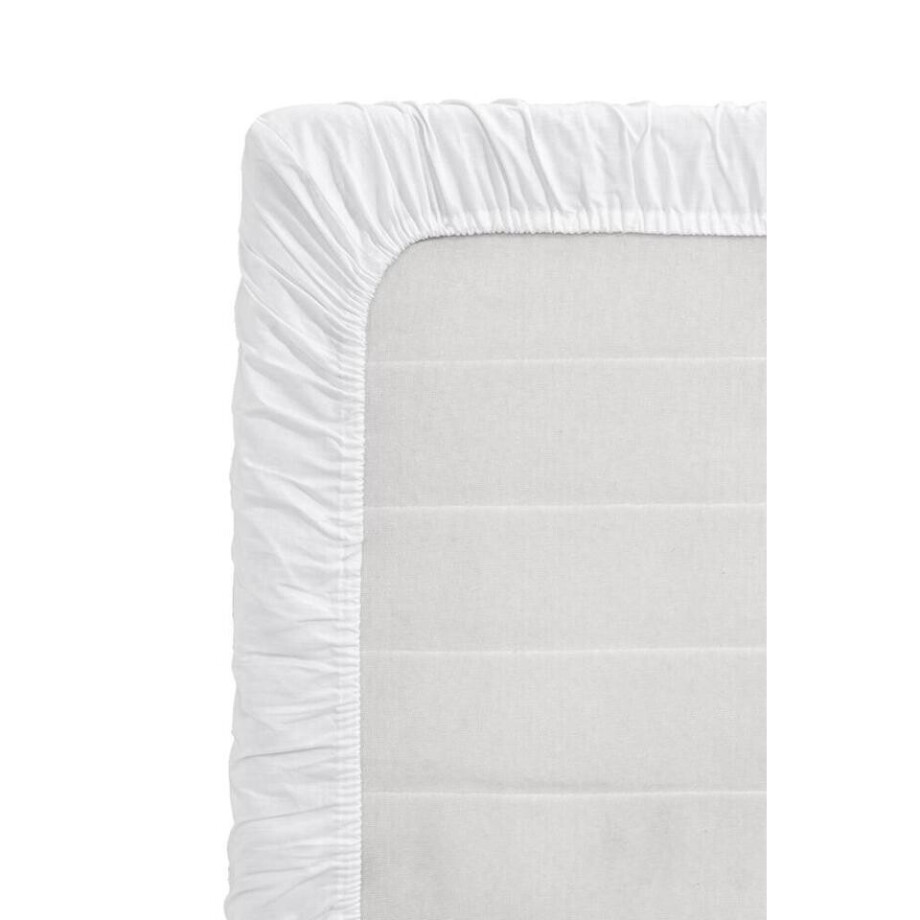 Leen Bakker - Topper Hoeslaken - - 180x200 Cm - Katoen - Wit afbeelding 1