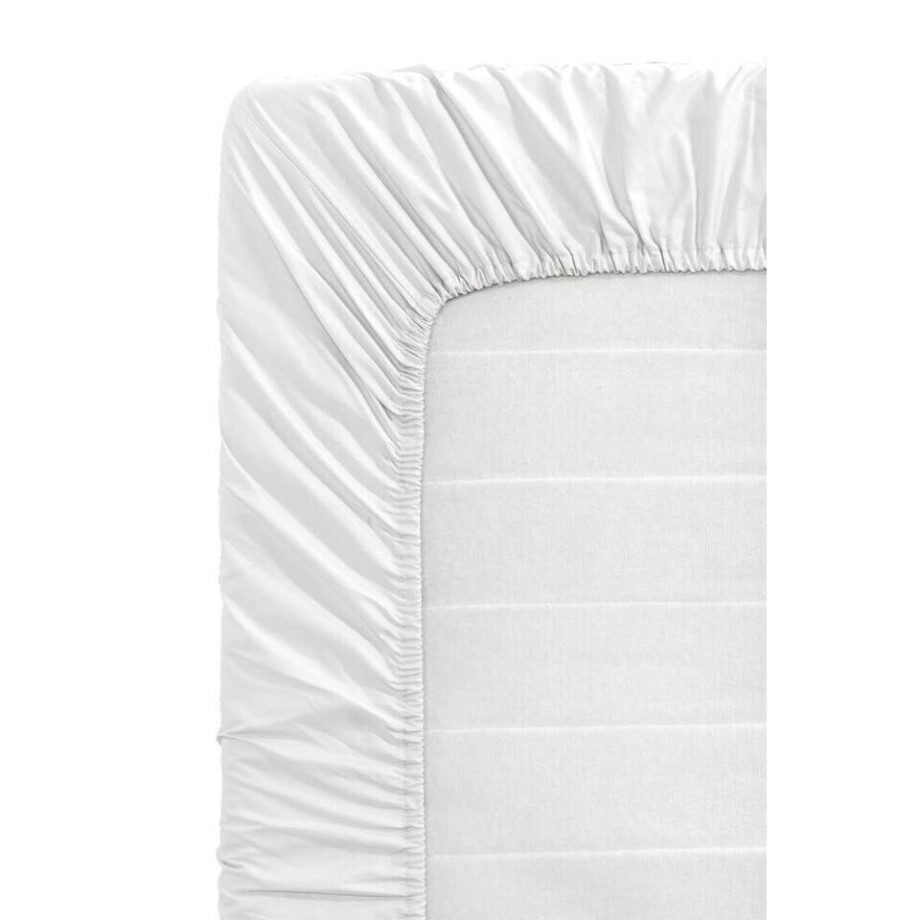 Leen Bakker - Hoeslaken Percale Katoen - 90x200 Cm - Percal Katoen - Wit Leen Bakker - Hoeslaken Percale Katoen - 90x200 Cm - Percal Katoen - Wit afbeelding 1