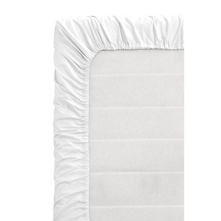 Leen Bakker - Topper Hoeslaken - Percale Katoen - 160x200 Cm - Percal Katoen - Wit afbeelding 1