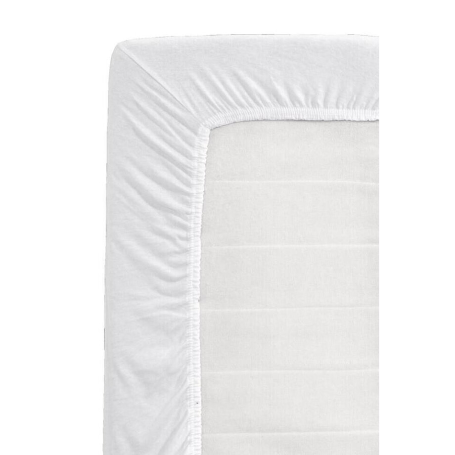 Leen Bakker - Hoeslaken Recycled - 140x200 Cm - Polyester - Wit Leen Bakker - Hoeslaken Recycled - 140x200 Cm - Polyester - Wit afbeelding 1