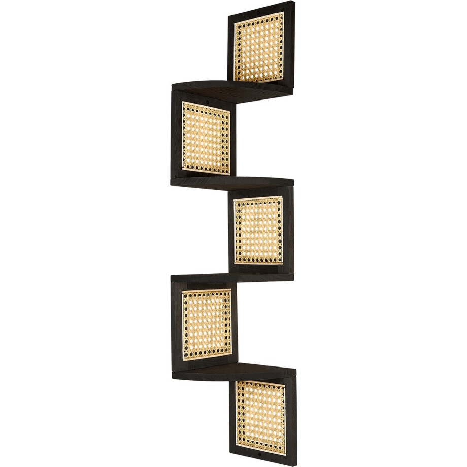 ALDER - Boekenkast - Licht hout/Zwart - Glasvezel afbeelding 1