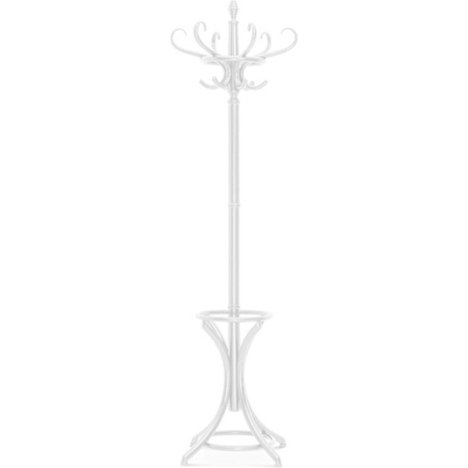 Fameg Alice houten staande kapstok wit - 185 cm - Thonet - Buighout - Paraplu houder - Klassiek - 16 Haakjes afbeelding 1