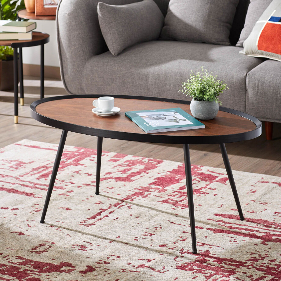 Kave Home Salontafel 'Kinsley' 102 x 56cm, kleur Zwart afbeelding 1