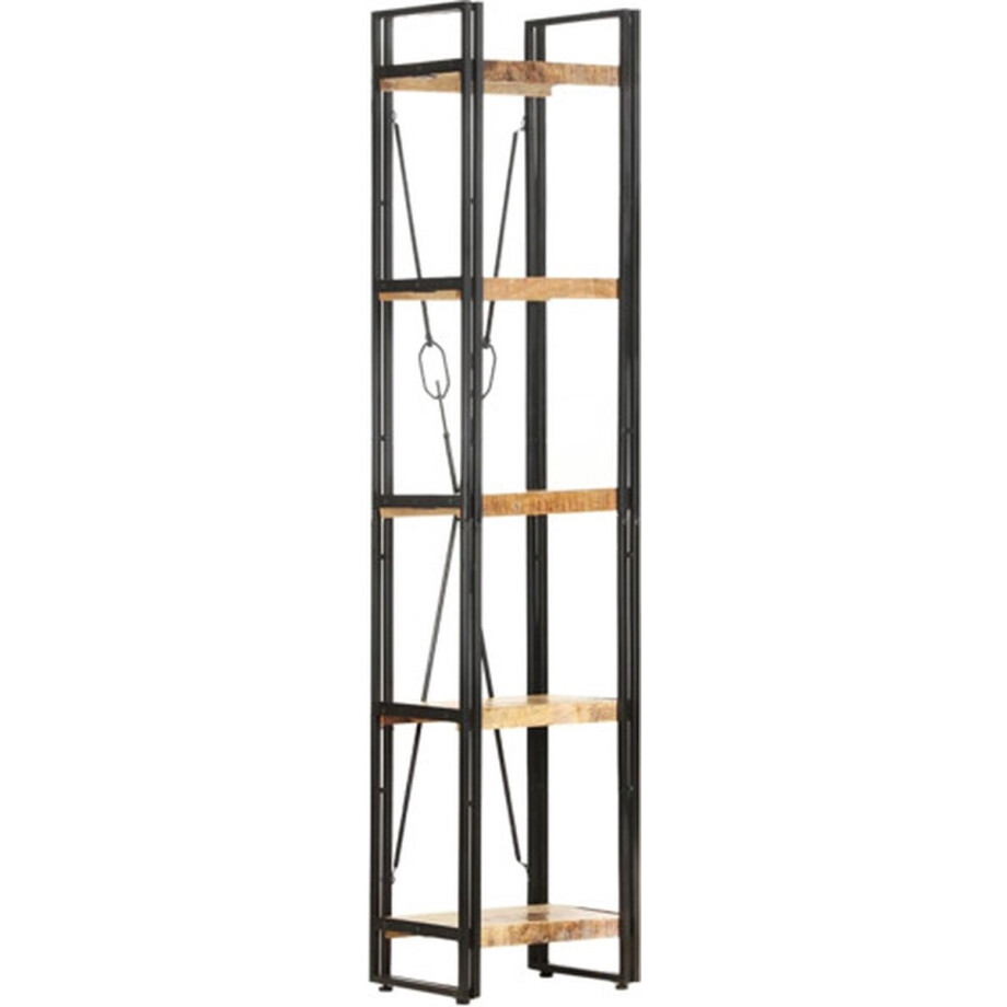 vidaXL - Boekenkast - met - 5 - schappen - 40x30x180 - cm - massief - mangohout afbeelding 1