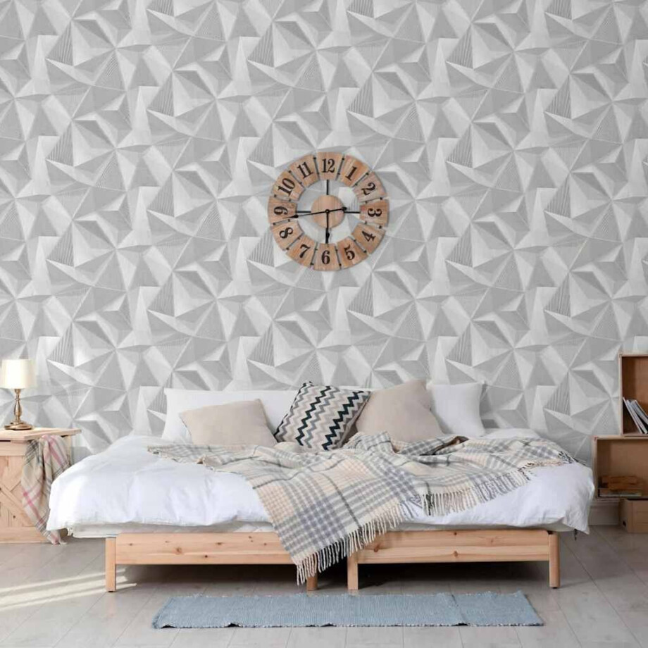 DUTCH WALLCOVERINGS Behang Onyx lichtgrijs afbeelding 1