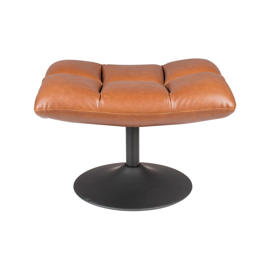 Dutchbone Hocker 'Bar' PU, kleur Vintage Bruin afbeelding 