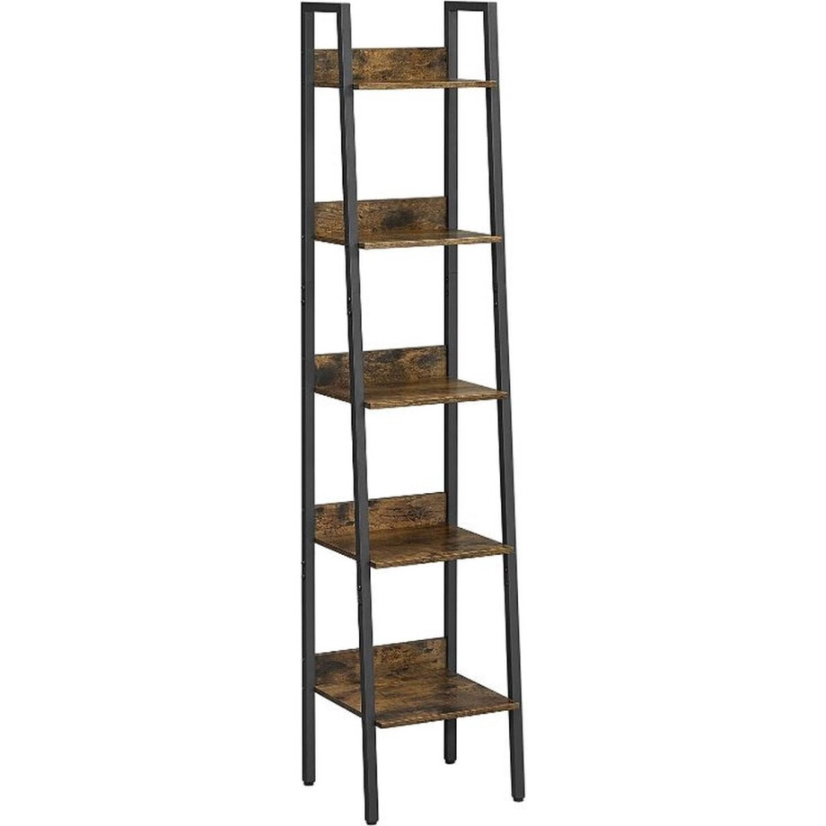MIRA Home - Plankenkast - Kast - Metaal - Bruin - 33.8x30x170cm afbeelding 1